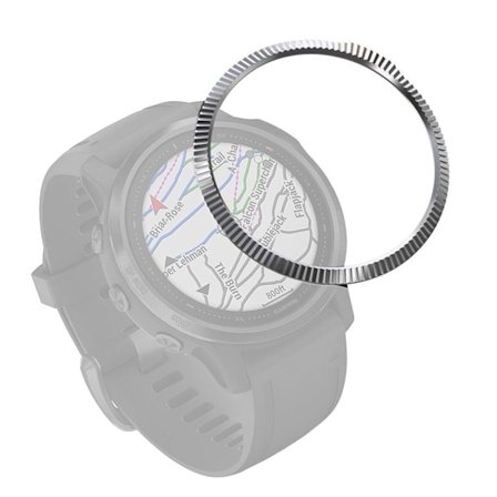 Garmin Fenix 6S / 6S Pro kovera ruostumattomasta teräksestä valmistettu kehys - Hopea