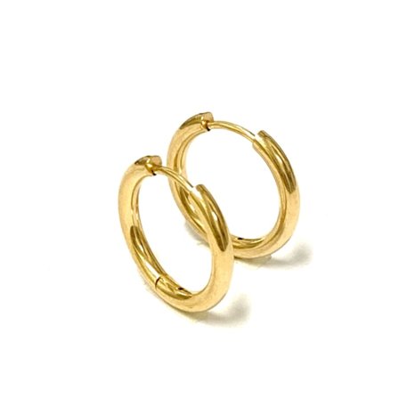 Guld Ringar/creoler örhängen i Kirurgiskt Stål.