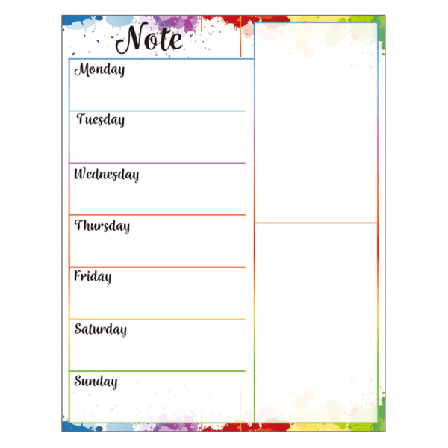 Mjuk magnetisk whiteboardtavla för kylskåp Månads-/veckoplankalender null - 2