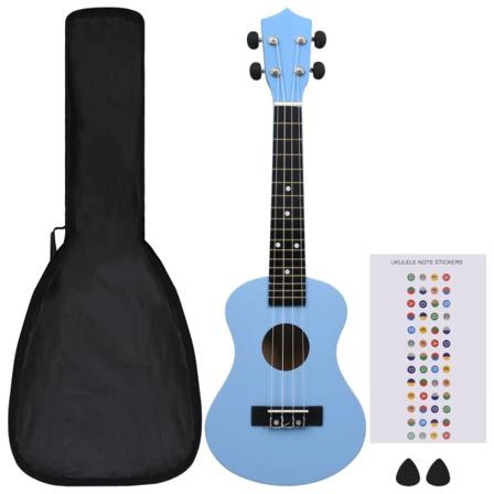 Vidaxl Sopranukulele Med Väska För Barn Sopran Babyblå 23"