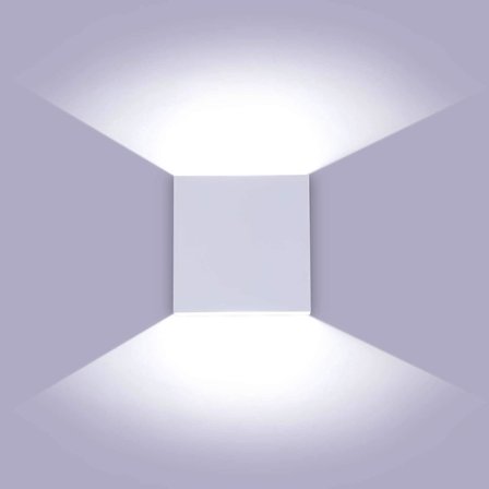 Vit vägglampa dimbar, varmvit, 12W, touch vägglampa