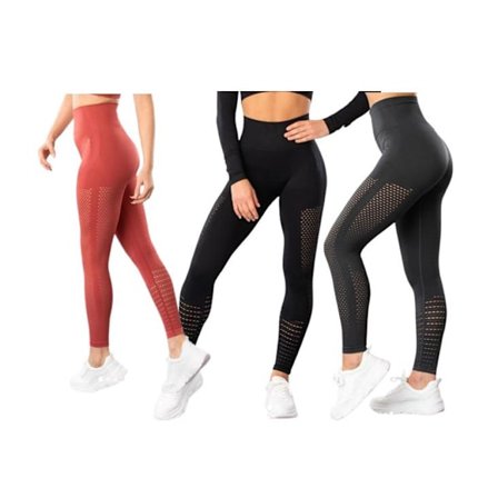 Röda Seamless Tights Leggings Mesh