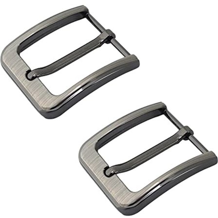 Bæltespænder Enkelte Stift Udskiftningsspænde Firkantet Metal Bæltespænde Til Mænd & Kvinder – Sølv