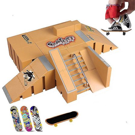 Mini Finger Skateboard Venue Kombination Legetøj Børn Skateboard Rampe Spor Uddannelsesmæssige Legetøjssæt (LG)