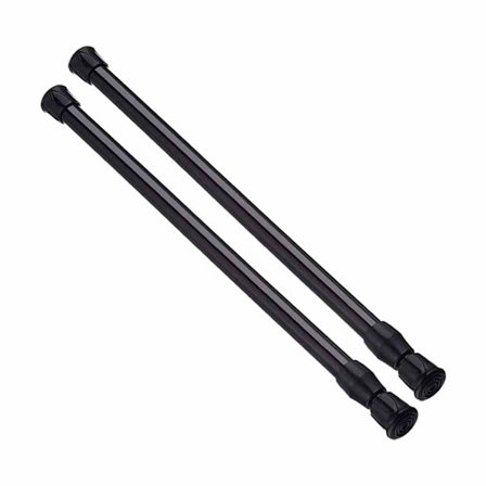 2-pak Spændingsgardinstang Skabsstænger Udtrækkelig 40-71 cm Hvide Fjederbelastede Spændingsstænger