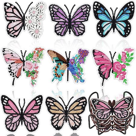 8 st Diamantkonstunderlägg Diamant DIY-målning 8 st