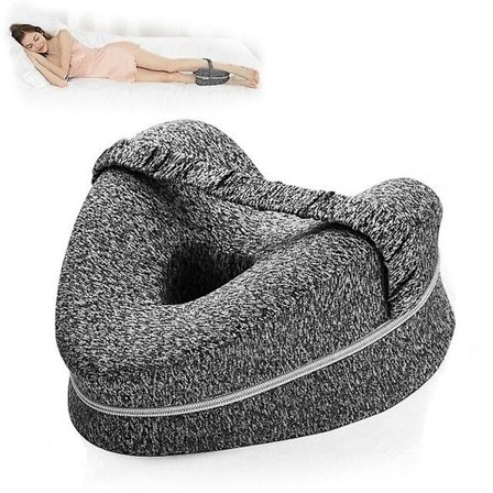 Hjerteformet ortopædisk sovepude til ben, kilepude med knæstøtte, iskias puder, kropspude