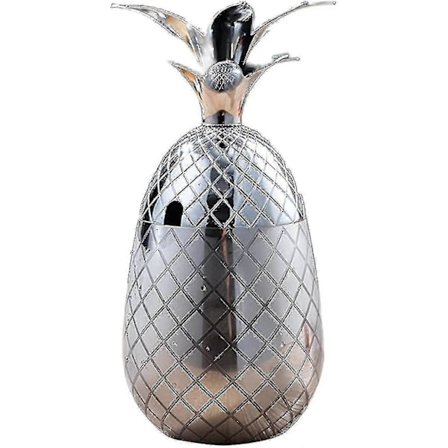 Ananas Ispand med Låg Drikkespand Metal Rustfrit Stål Ispand, Cocktailtilbehør til Drinks