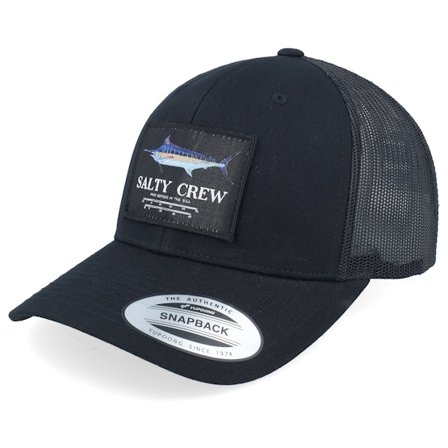 Salty Crew - Svart trucker Caps - Marlin Mount Retro Black Trucker @ Hatstore
