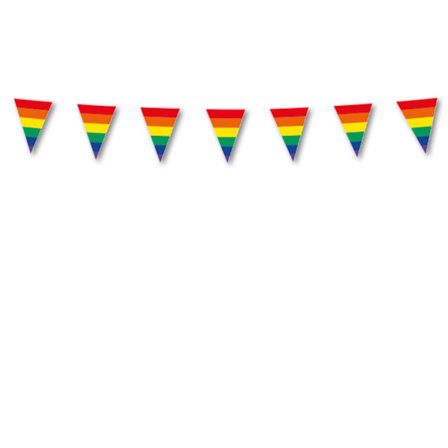 Pride Regnbågs Vimpelgirlang Dubbelsidig Flaggirlang HBTQ+ Festdekoration Inomhus & Utomhus Användning