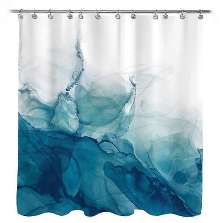 Texturerat duschdraperi i slubbat tyg