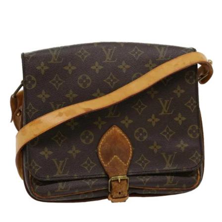 Louis Vuitton Vintage, Pre-owned Brown Canvas Louis Vuitton Cartouchiere Bruin, Dames, Maat:ONE Size
