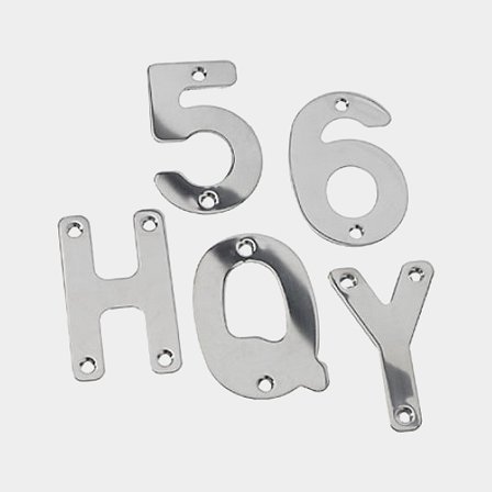 Litera Y do tabliczki z nazwą łodzi Roca, 75 mm, elektropolerowana stal nierdzewna AISI 304 - Jachtowa