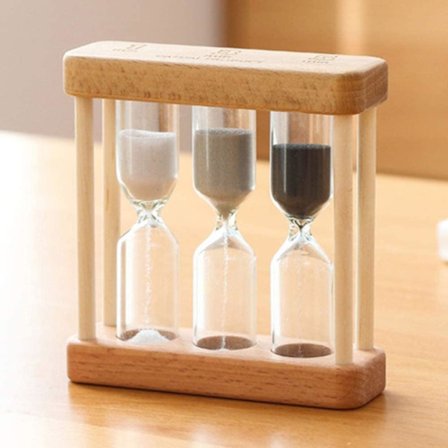 Kreativ Timeglass i Tre 1/3/5 Minutter Sandglass Timeglass Timer Hjemmeinnredning Gave til Barn Enkel Stil