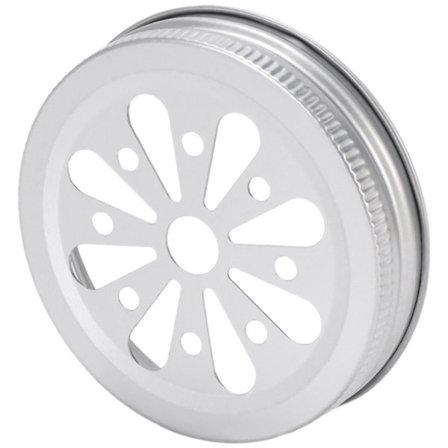 16 st Rostfria Daisy-formade Lock-Lock-burkar med Halm-hål, Ihåliga Blommiga Lock
