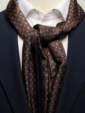 John Henric Men's Brauner Schal Geometrisch Size Onesize