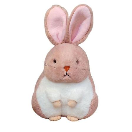 Livagtig kanin bamse plys pels grå hvid pink lange ører kaniner dukke plys dyr mus legetøj til børn julegave [LGL] pink bunny about 30-35cm M