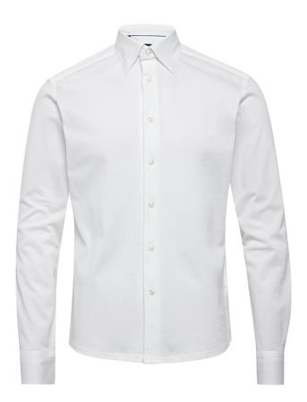 Polo Popover Shirt - Short Sleeved Skjorte Casual Hvid Eton