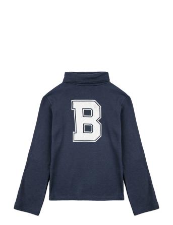 Big B Turtle Neck T-Shirt Shirts Long-sleeved Shirts Marineblå Bobo Choses*Betinget Tilbud
