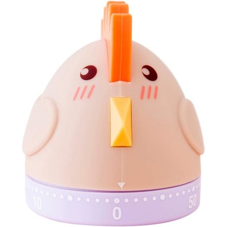 Søt kjøkkenklokke Kylling Mekanisk timer for barn 60-minutters opptrekk egg
