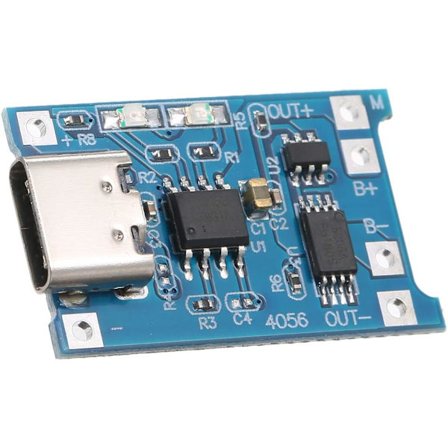 2 stk Type-C 5V 1A litiumbatteriladermodul ladebrett w