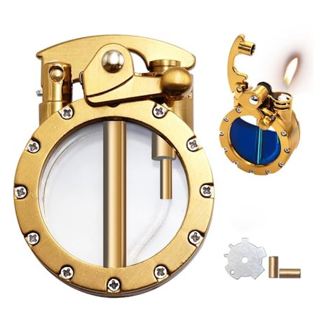 Vintage Trench Lighter, Bærbar Steampunk Kerosin-Tennlighter Unik Gave til Menn