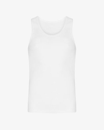 Organic Rib Tank Top - Optical White - Male - XL