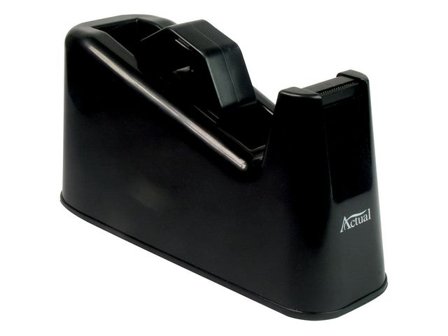 Tejphållare plast, gummibas, metallkniv, 66 m, svart - Lyreco - Kontorsmaterial - Tejp lim och häftmassa - Tejphållare