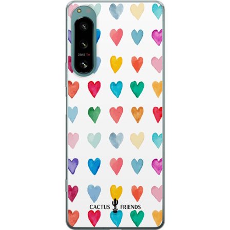 Kompatibelt Mobildeksel til Sony Sony Xperia 5 IV Cactus and Friends - Watercolor Love Grid