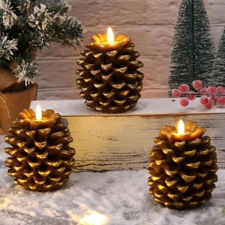 ING Interior, Fönster & Matbord - Juldekorationer - Varmvitt Ljus - 2-delat Set