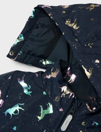 name it Nmfmaxi Pa Jacket Foil Aop Noos - Navy - 92