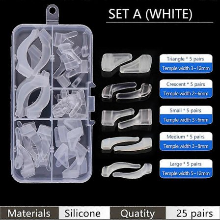 25 par brilleholdere brille grips silikone skridsikre brilleholdere til sport løb