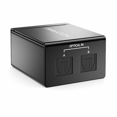 Deleycon - MK4080 - Toslink 2x1 Switch SPDIF Ljud Manuell Switch Splitter (2X in / 1x Out) Optisk TOSLINK - Metall