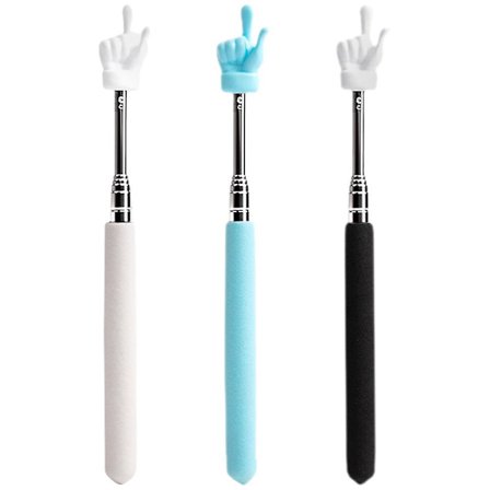 3-pack lärarundervisning finger stick svart tavla pekande stick inomhus undervisningstillbehör (55X1.34CM, flerfärgad)