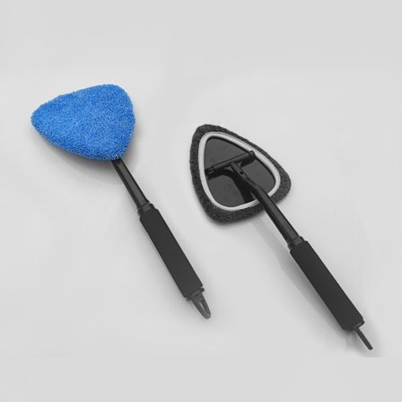 Triangelfönster vindrutedimma avfuktare bil vindruta rengöringsborste 2 sektioner plasthandtag