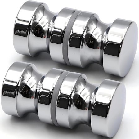 2 stk. Bruse dørhåndtag, Massivt Rustfrit Stål Knop, Erstatningshåndtag til Glasdøre, Håndtag til Hjemmelåsningstilbehør