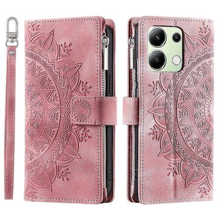 Til Xiaomi Redmi Note 13 4G Telefon Cover Blomstermønster Stå Magnetisk Lås Læder Cover