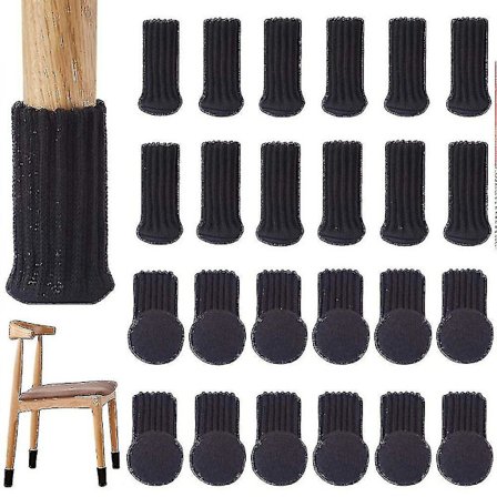 24 delar set stolstrumpor Möbel Sockamatta Halkfri stol - high quality