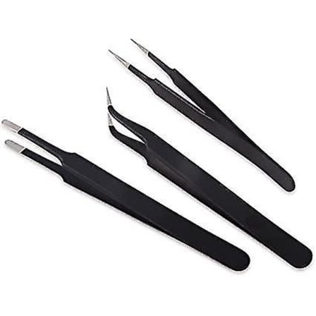 3-pack Svart Rostfritt Stål Precisionstänger Set Industriell