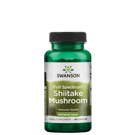Swanson Full Spectrum Shiitake Mushroom 500 mg 60 kapsler