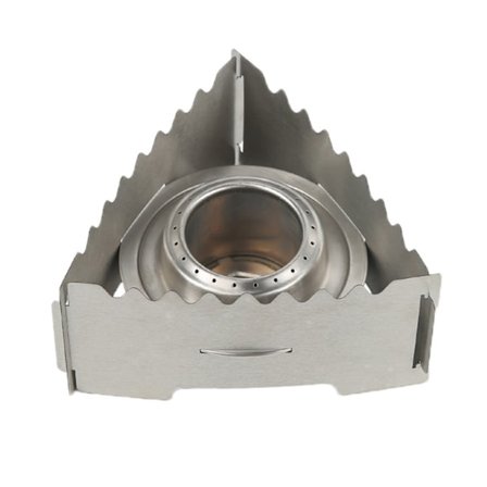 Vindtæt alkoholkomfur i rustfrit stål til udendørs camping, madlavning, picnic