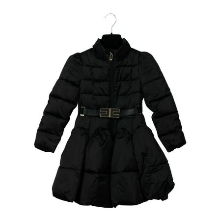 Elisabetta Franchi - Vinterjackor - Svart - Dam - Storlek: 128 Cm, Dam, Storlek: 128 CM