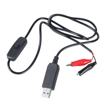 USB til Clip Jumper Wire Strømadapterkabel til 3V LED-lys Ventilatorlampe Fjernbetjening