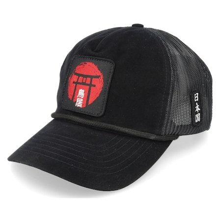 Yapan - Negro trucker Gorra - Torii Gate 939 Bachelor Black/Mouse/Black Trucker @ Hatstore