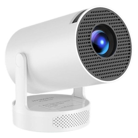 Projektor med kort projektionsafstand og 180 graders rotation, bærbar projektor med 280 ANSI lumen lysstyrke og WiFi 6-forbindelse, integreret Android