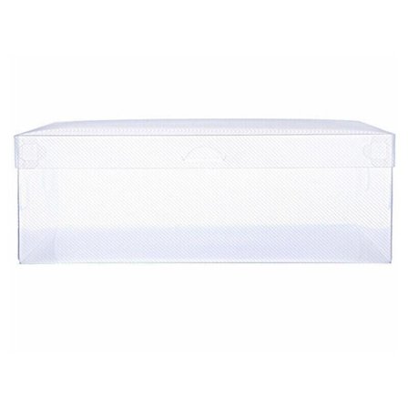 20x Gennemsigtige skoopbevaringskasser, foldbare, stabelbare plastikskoæsker