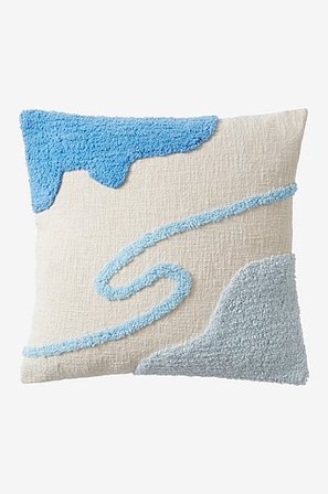 Jotex - Kissenhülle 45x45 Cm - Bio-qualität Weiß/blau - HAZEN - Kaufe Kinderkissen bei Jotex