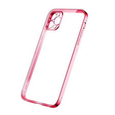 Apple iPhone 12 Pro Luxury Classic Square Frame Protection Case Red With Soft Thin Transparent Camera Protector High Quality