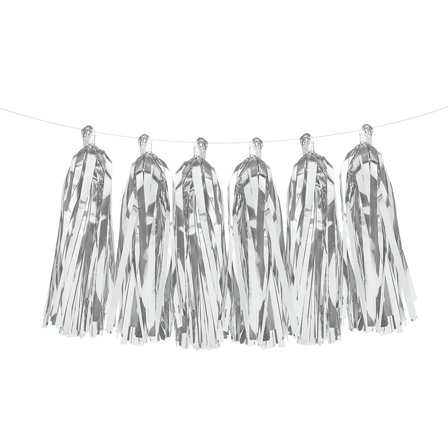 Guirlande med Kvaster Sølv