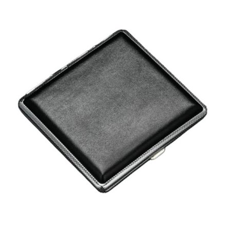 PU Læder Cigaretetui - Rummer 20 cigaretter, Bærbar & Anti-knusning, Stilfuld cigaret opbevaring Black